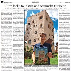 Turm lockt Touristen und schmückt Titelseite